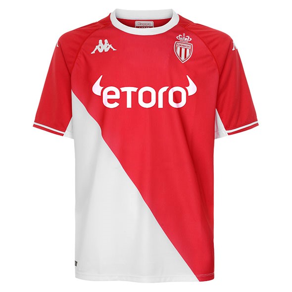 Tailandia Camiseta AS Monaco 1ª 2021 2022 Rojo Blanco